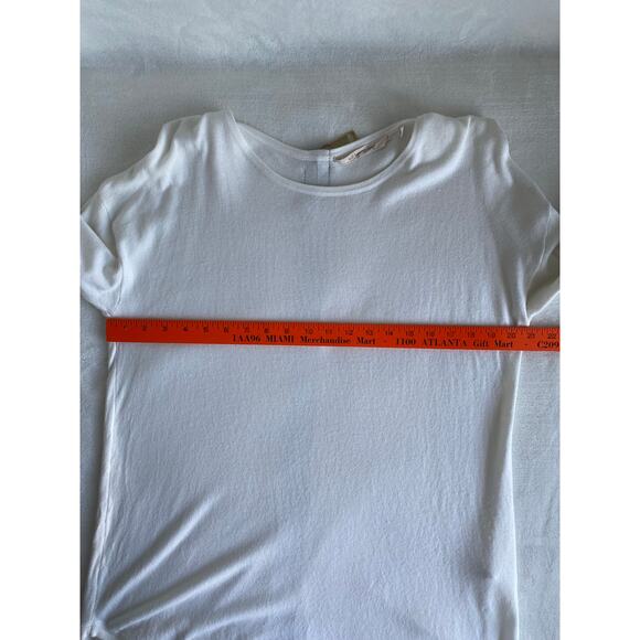 Soft Surroundings White Tunic Shirt Top Long‎ Sleeves Large Zipper Statement - Picture 11 of 14